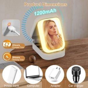 Portable Travel Makeup Bag with LED Mirror – Beauty Organizer